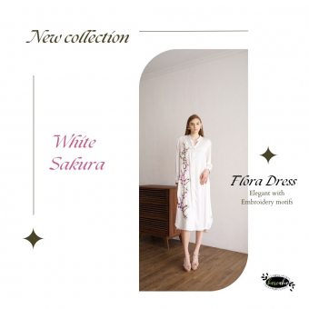 Flora Dress (White Sakura)